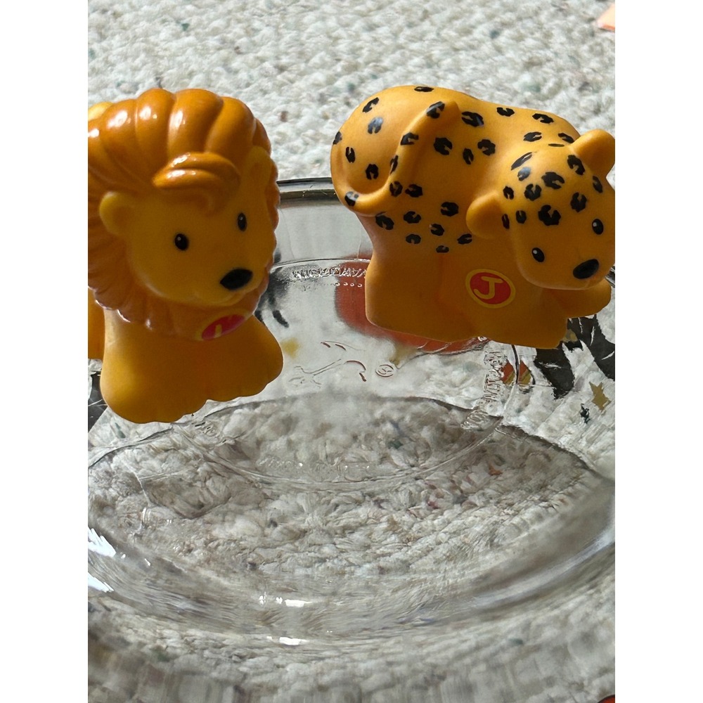 Fisher Price Little People A to Z Learning Zoo Lion and Jaguar Figures 2004